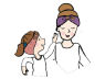 Mobile Preview: Manymonths Stirnband mit Knopf für Erwachsene
